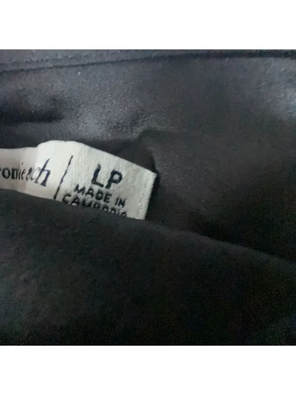 Abercrombie & Fitch Dress Size Large Petite Black Satin Slip Spaghetti Straps